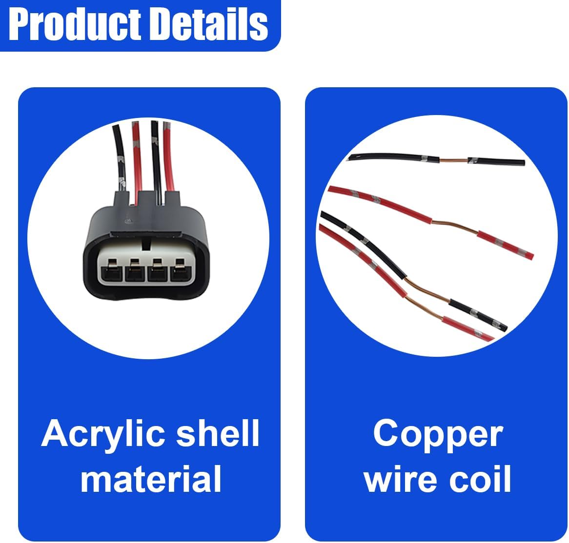 4PCS Car Ignition Coil Connector, Standard 4 Ports Automotive Ignition Coil Wire Harness, OEM 90980-11885 Vehicle Ignitions Coils Replacement Plug for Car, SUV, Truck (Black)