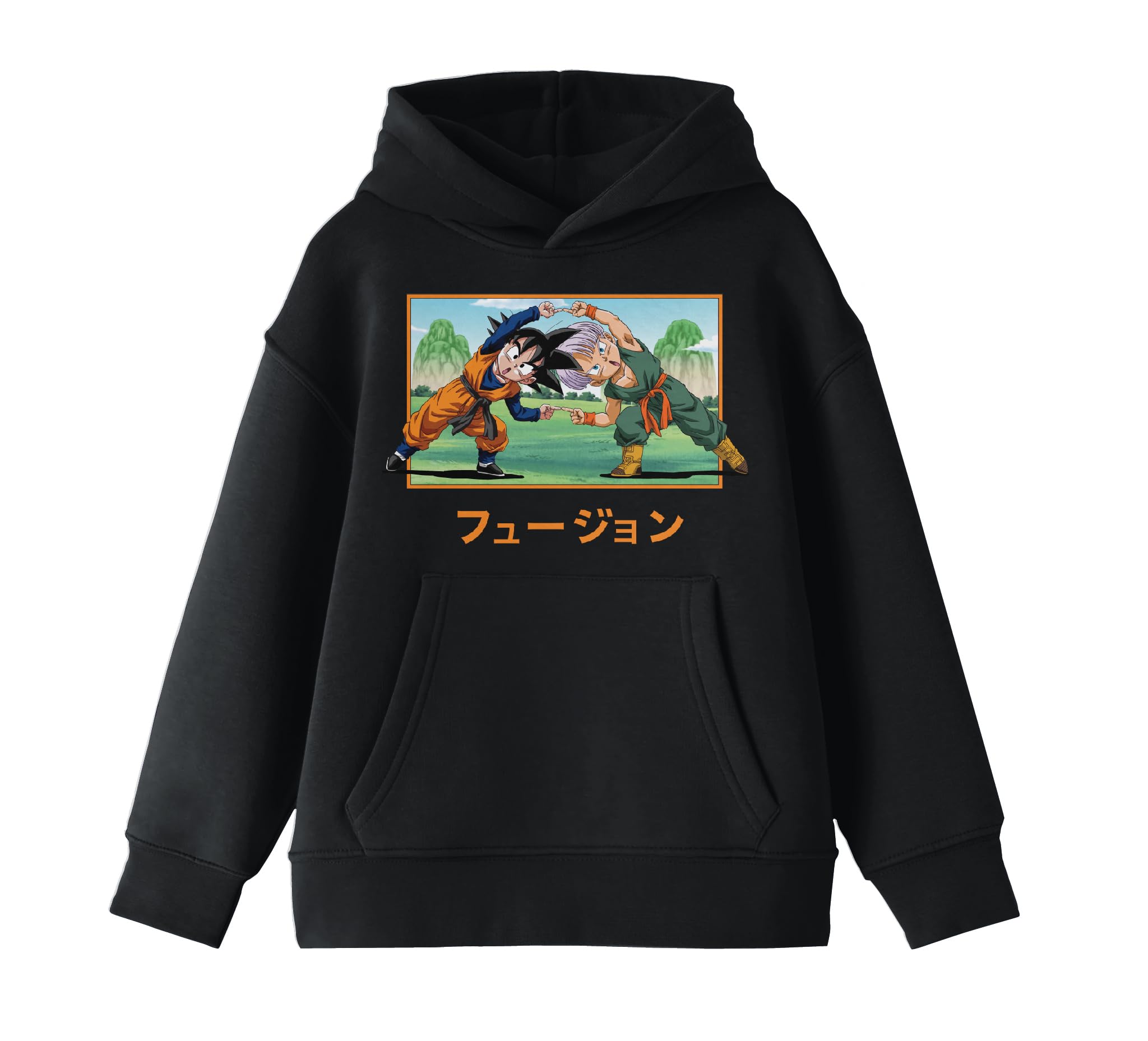 Bioworld Gohan & Trunks Fusion Boy's Black Sweatshirt
