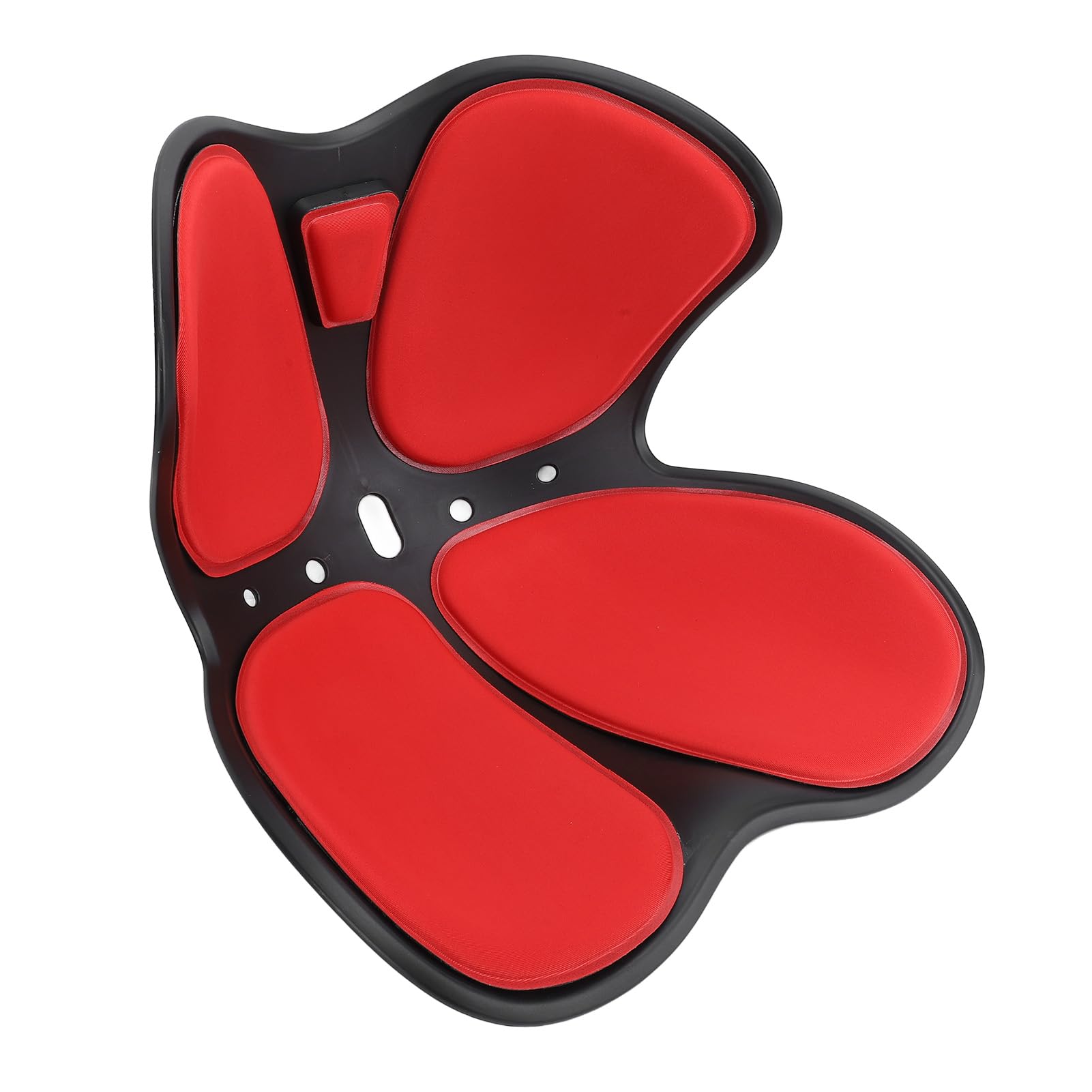 TOPINCN Ergonomische Lendenpolsterstuhl Lendenstütze Kissen Premium Material Leichtes Tragbares Rückenstütze Kissen für Lange Sitzen (Rot)