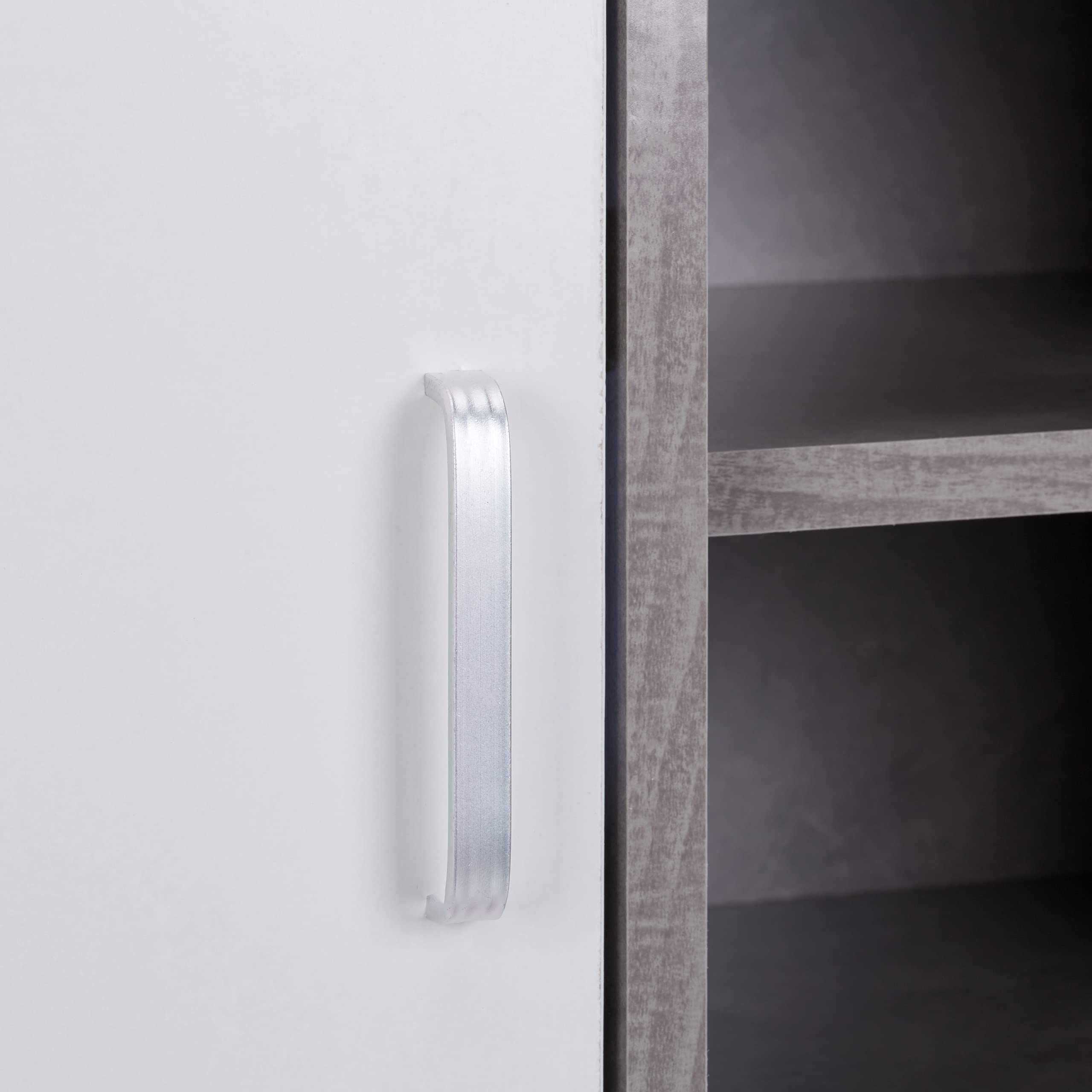 Relaxdays Waschbeckenunterschrank, eintürig, Badschrank, Betonoptik
