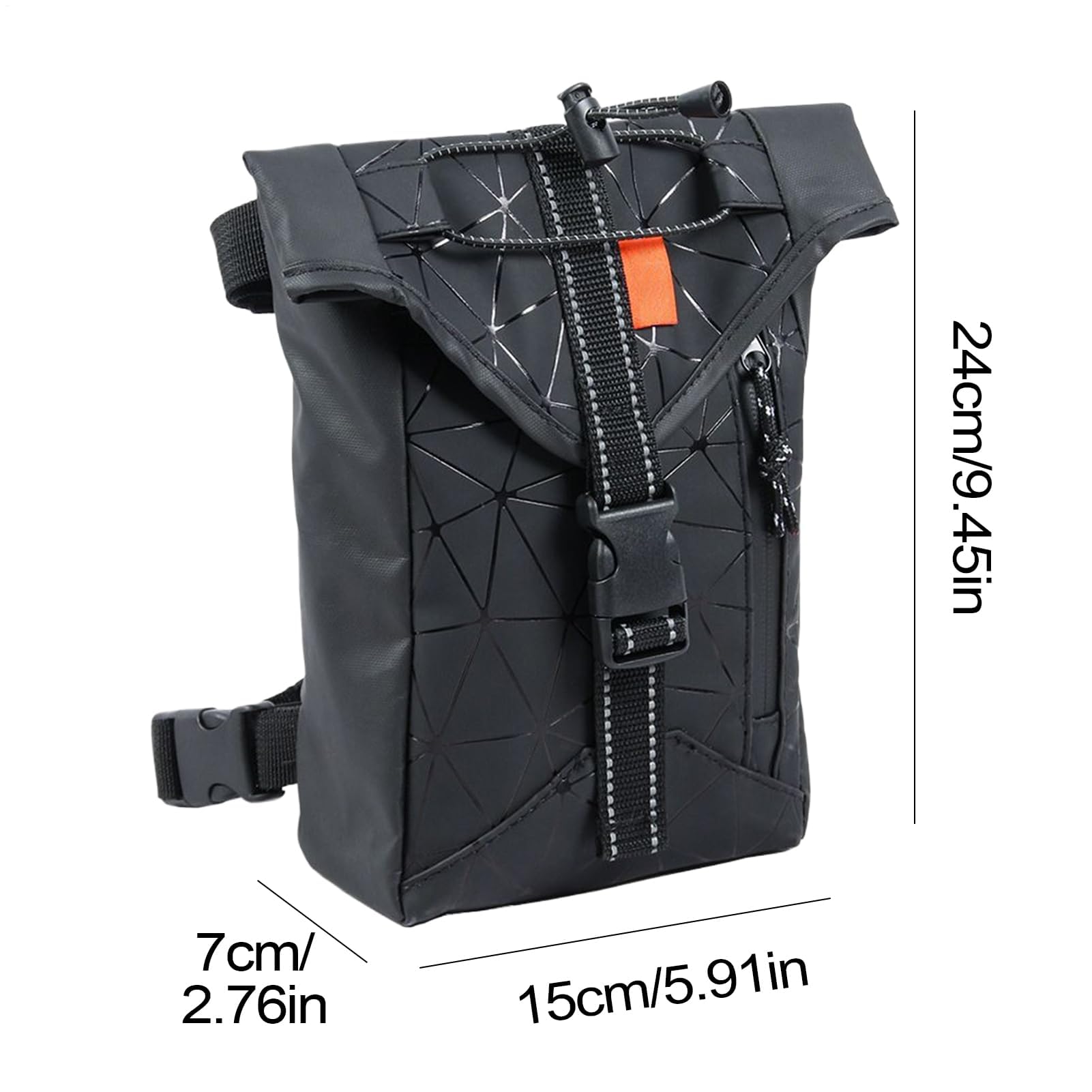 Marsupio impermeabile da 2 l, regolabile, riflettente, per ciclismo, pesca, caccia, corsa, viaggi, attività all'aperto, attrezzatura da festival per sport d'avventura