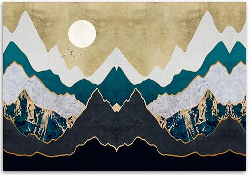 Miniatura 7 de SIGNFORD Mural de pared de paisaje natural nórdico extraíble, adhesivo de pared para dormitorio, sala de estar, 66 x 96 pulgadas