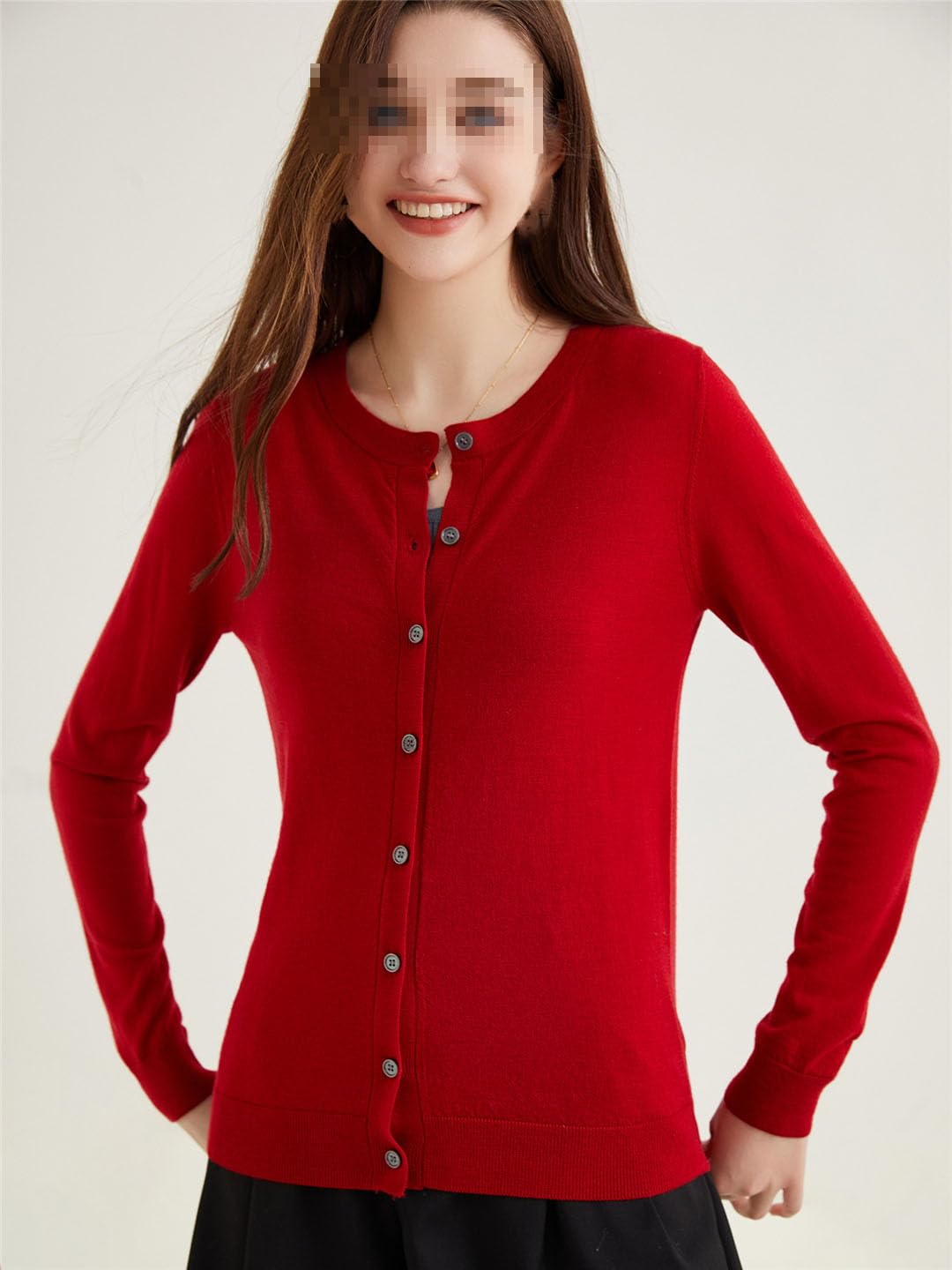 Cárdigan De Manga Larga para Mujer, Suéteres, Tops De Lana, Chaqueta De Punto