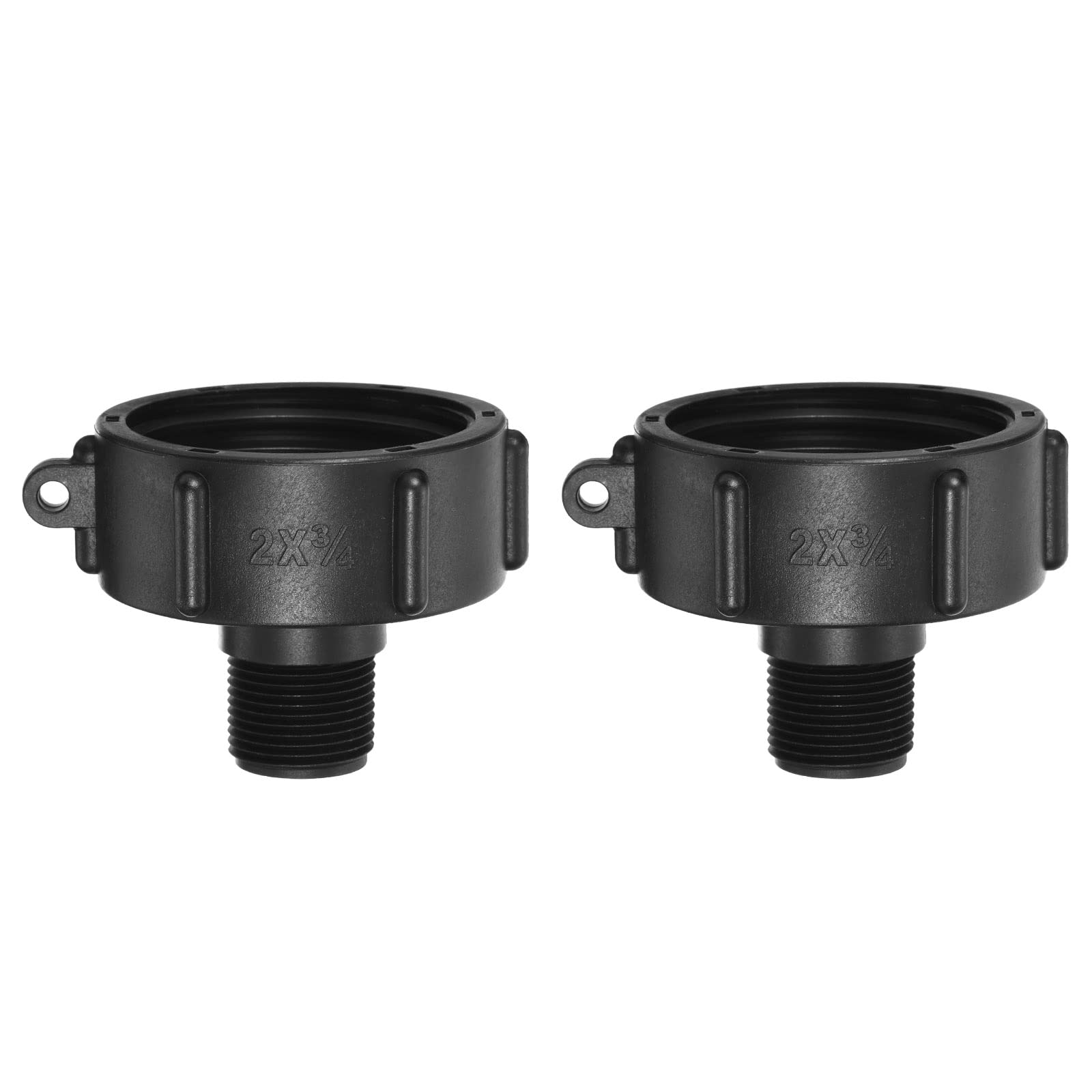 PATIKIL IBC Tote Adapter S60x6 Coarse Thread 3/4 BSP Male, 2 Pcs 275-330 Gallon Drain Plug Connector for Water Tank Garden Hose
