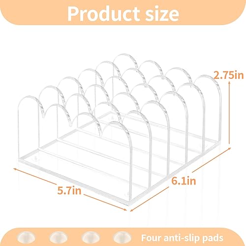 Miniatura 2 de Organizador de archivos de acrílico de 5 ranuras para escritorio, soporte de correo transparente, clasificador de documentos de oficina,