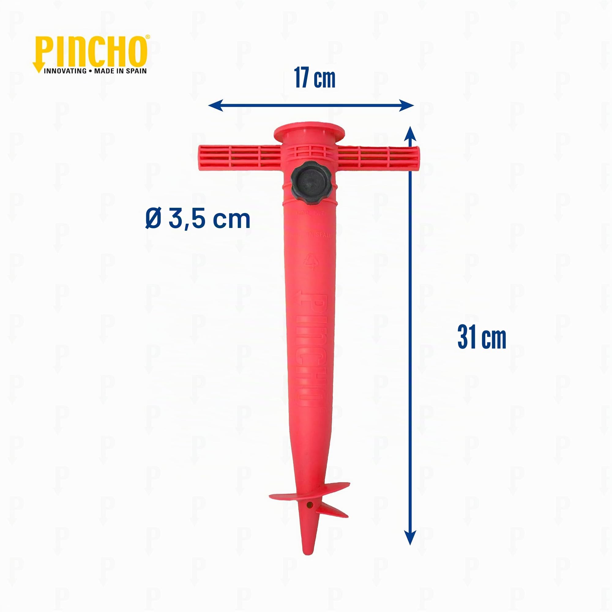 Porta Ombrellone da Spiaggia PINCHO Supporto con Vite Regolabile 35 mm 31 cm