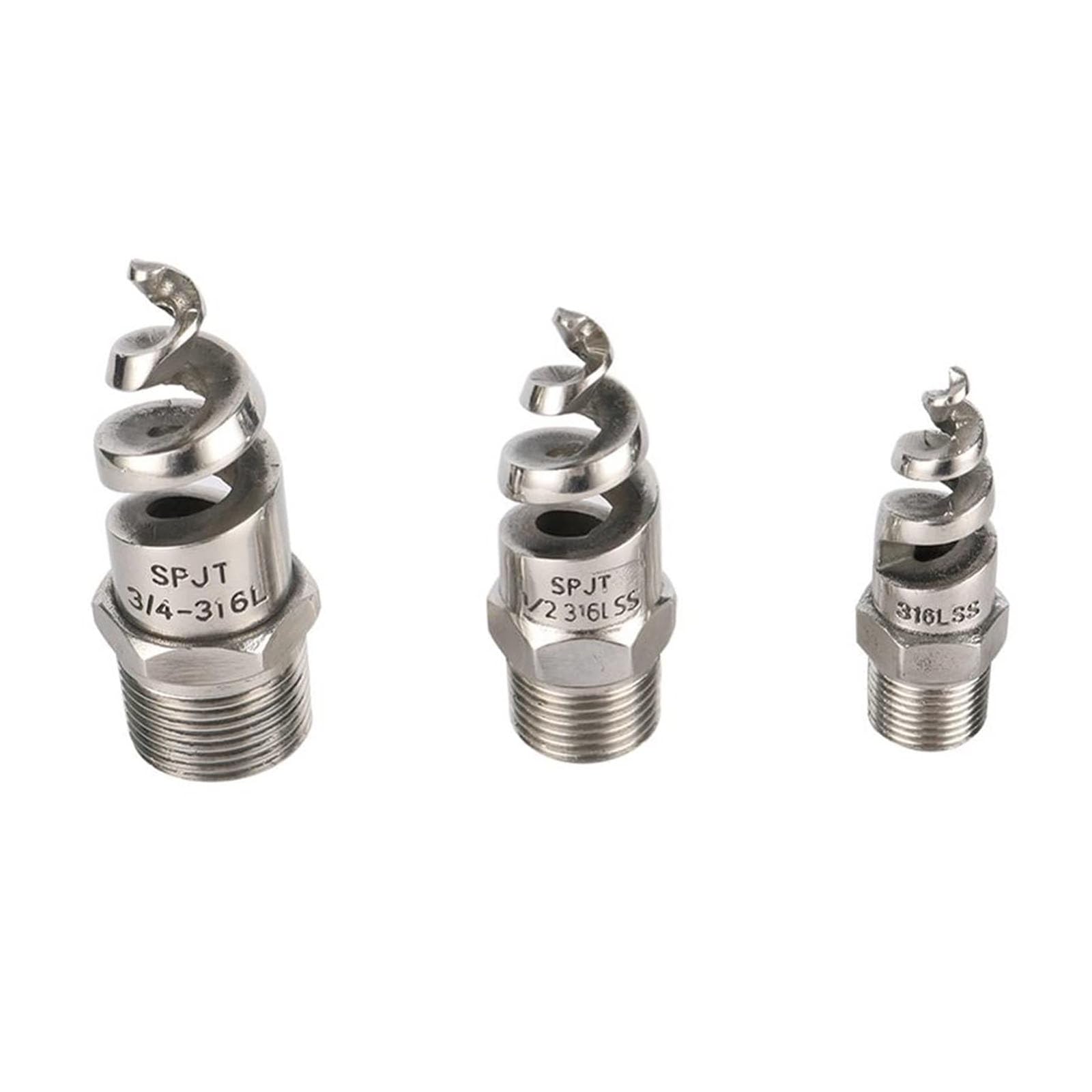 Boquilla en espiral de acero inoxidable 316L de 3/4" para sistemas de riego y lavado