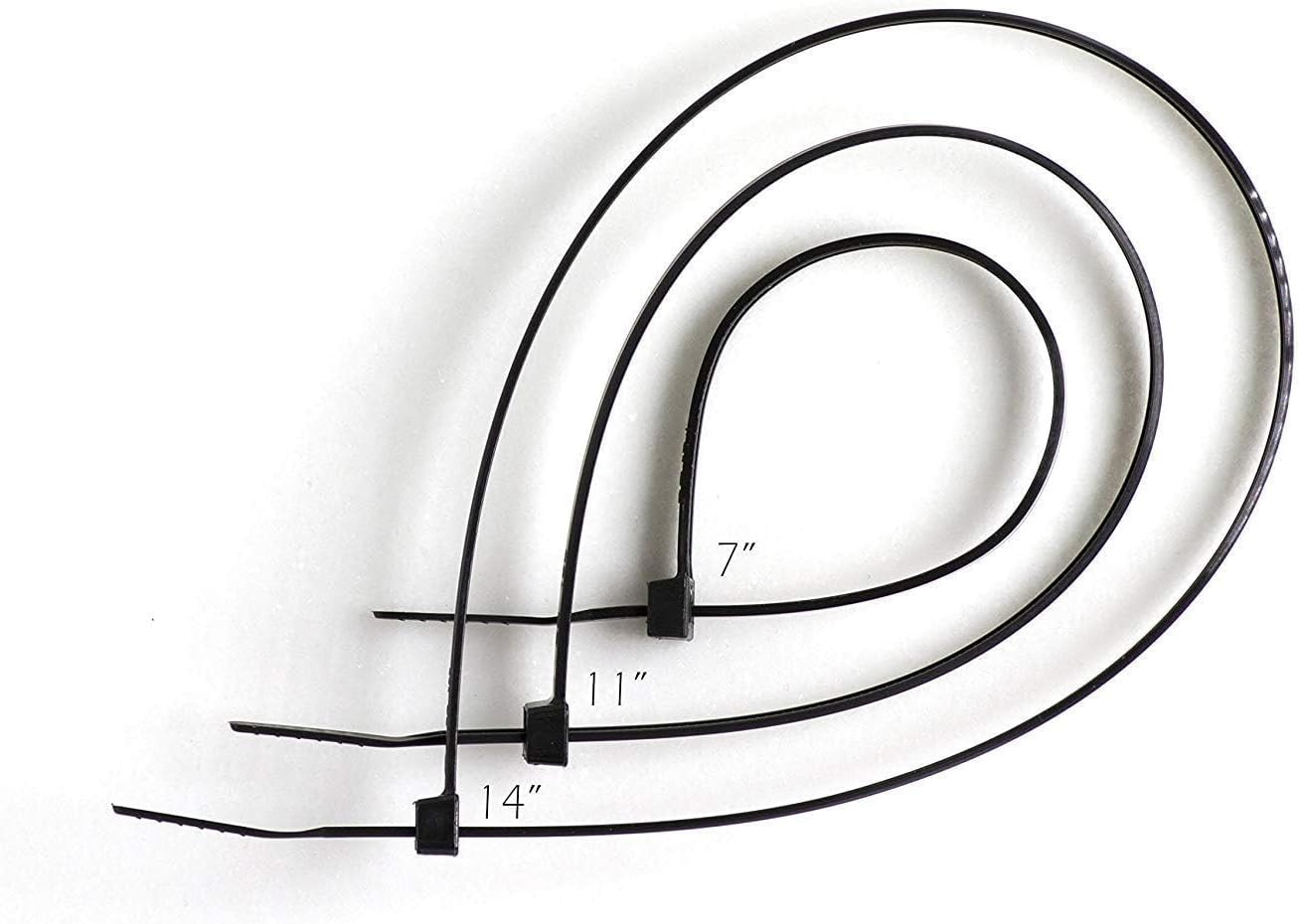 THE CIMPLE CO 7-IN Zip Ties with Screw Mount for Indoor/Outdoor Use - Heavy-Duty Nylon Electrical Cable Ties for Wire and Cord Management - 100 Pack, Grey, 7 Inches