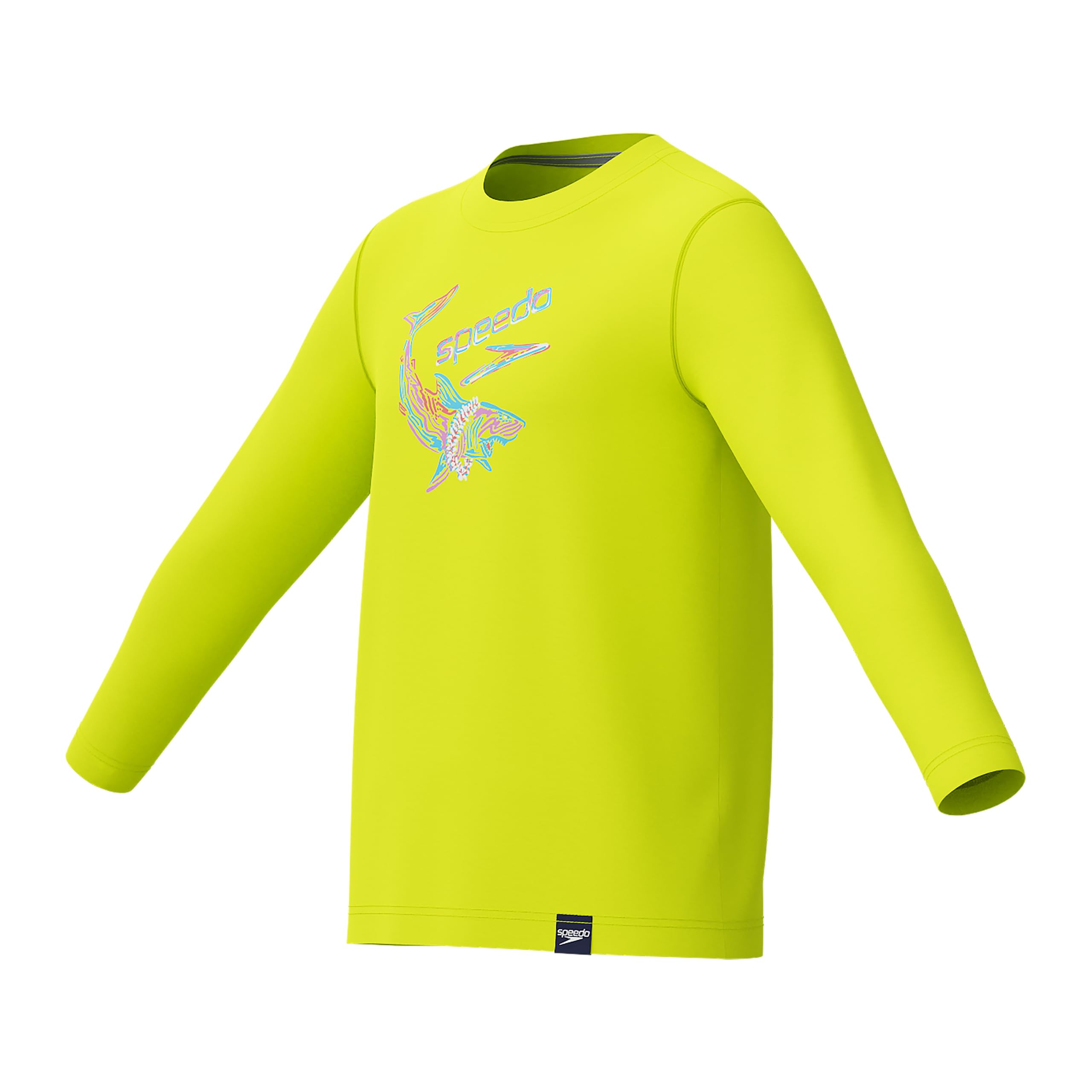 Speedo UV Swim Shirt Long Sleeve Tee Graphic Maglietta Rash Guard Bambini e Ragazzi (Pacco da 1)