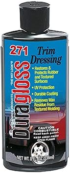 Duragloss 271 Rubber and Flat Black Dressing - 8 oz.