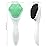 Beomeen Silicone Face Scrubber Exfoliating Brush, 2 Pack Manual Handheld Facial Cleansing Brush Blackhead Scrubber, Soft Bristles Waterproof for Face Skincare (Green,Black White)