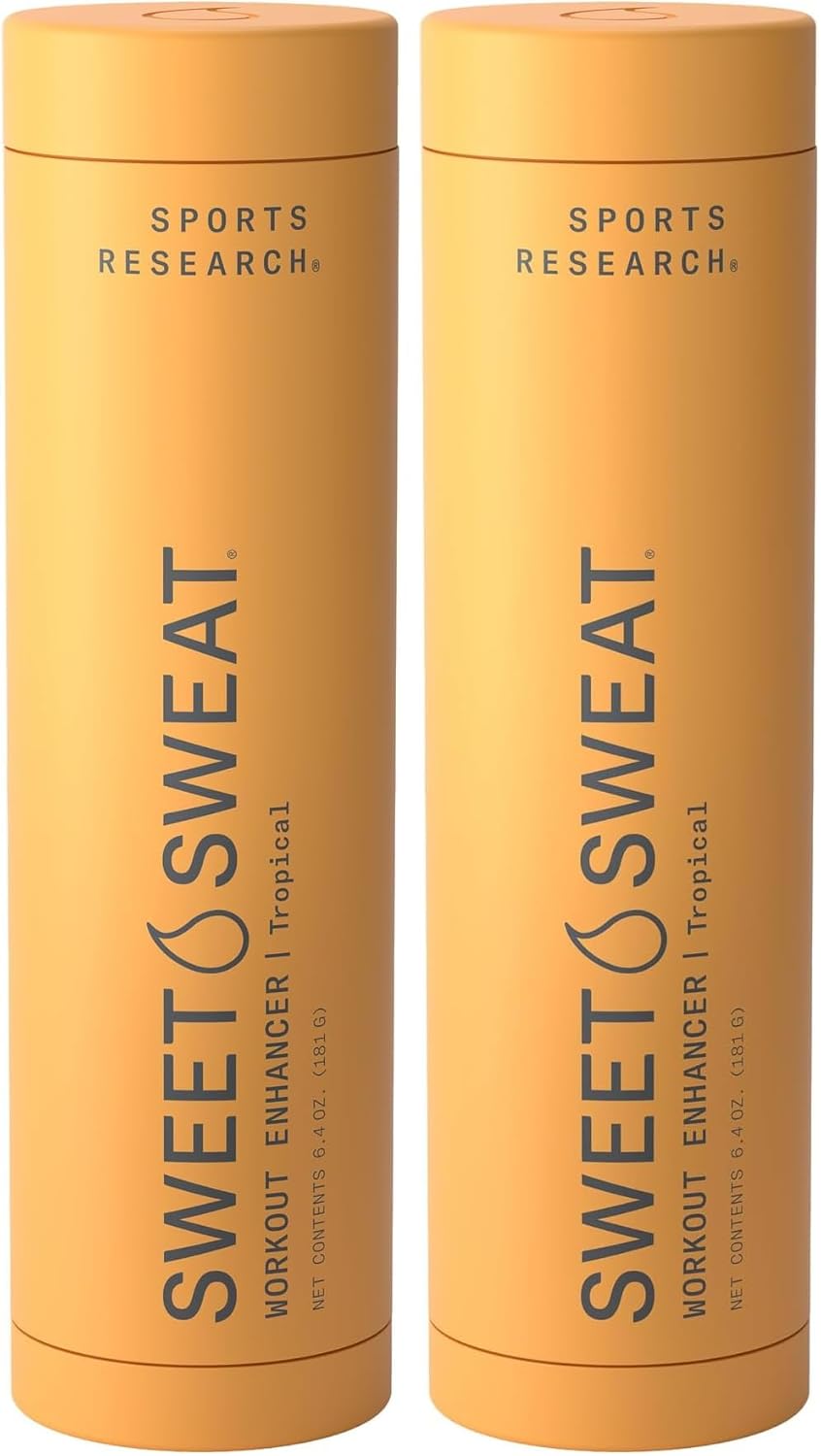 Sports Research Sweet Sweat Tropical Workout Enhancer Gel to Maximize Your Exercise & Sweat Faster - 6.4oz Stick (Pack of 2)