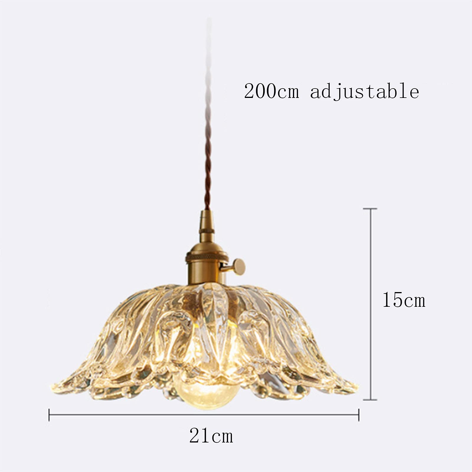 Hanglamp, Tulpen Glazen Hanglamp Gouden Bloem Keukeneiland Hanglampen