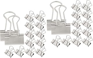 BESTOYARD 2 Caixas Elliot Pasta Fichário Clipes De Papel Fichário Clipes Médios Pequenos Fichário Grampos Fichário Grampos De Papel Fichário Pasta Preta Clipes De Design Simples Carteira De