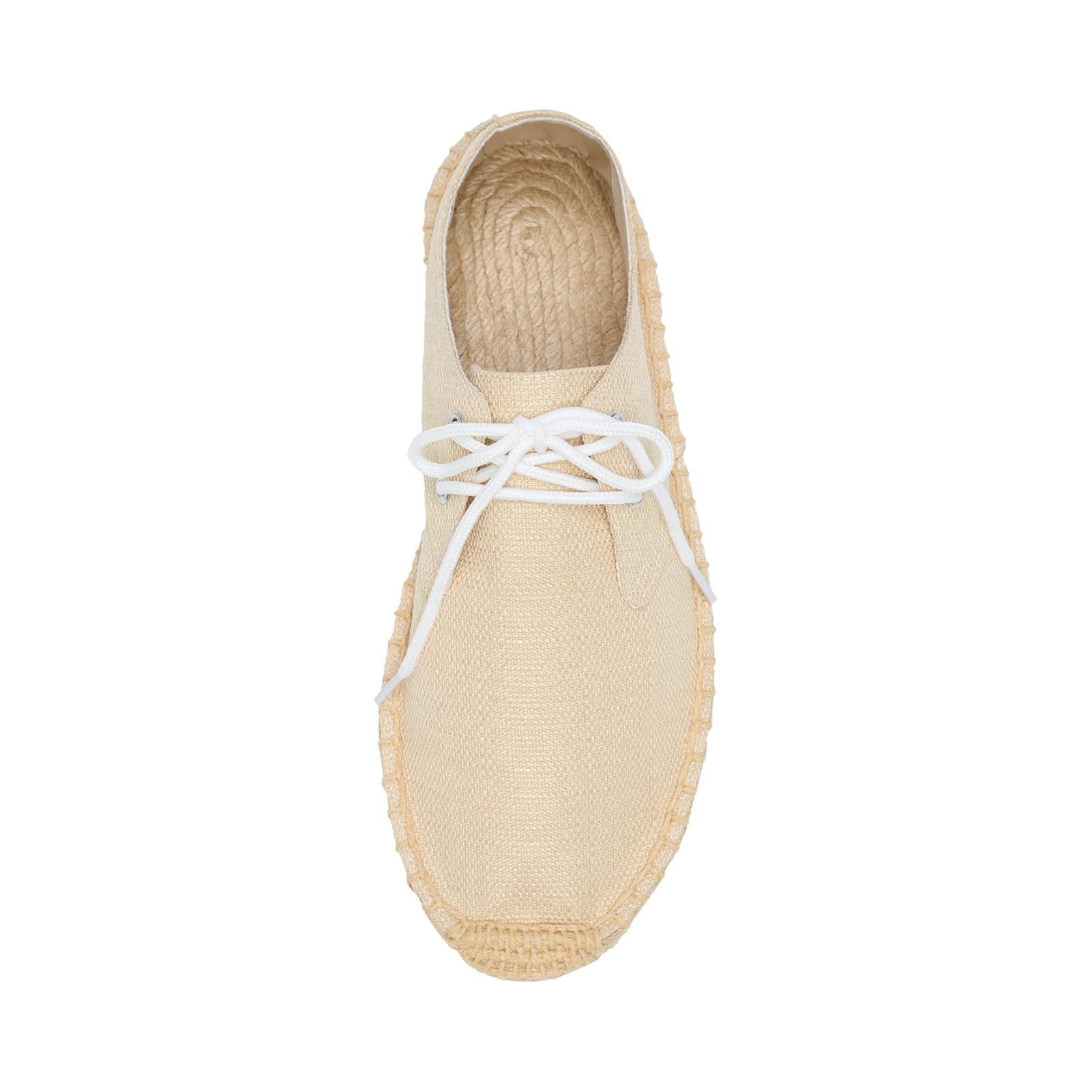 Alexis Leroy Espadrilles pour Hommes Plate en Toile à Lacets