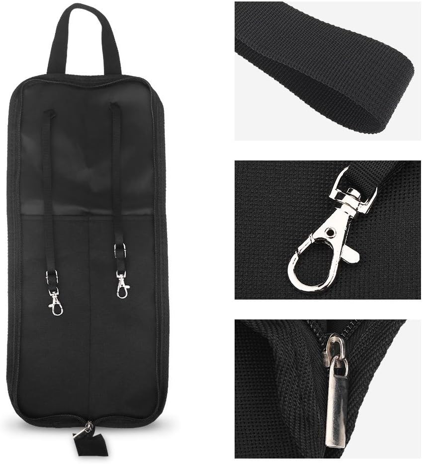 Drum Stick Bag, Oxford Cloth Water-Resistant Percussion Drum Stick Mallet Storage Bag Case Holder