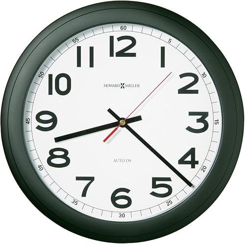 Howard Miller Norcross - Reloj de pared 625-320 moderno con cuarzo ahorro de luz diurna automático