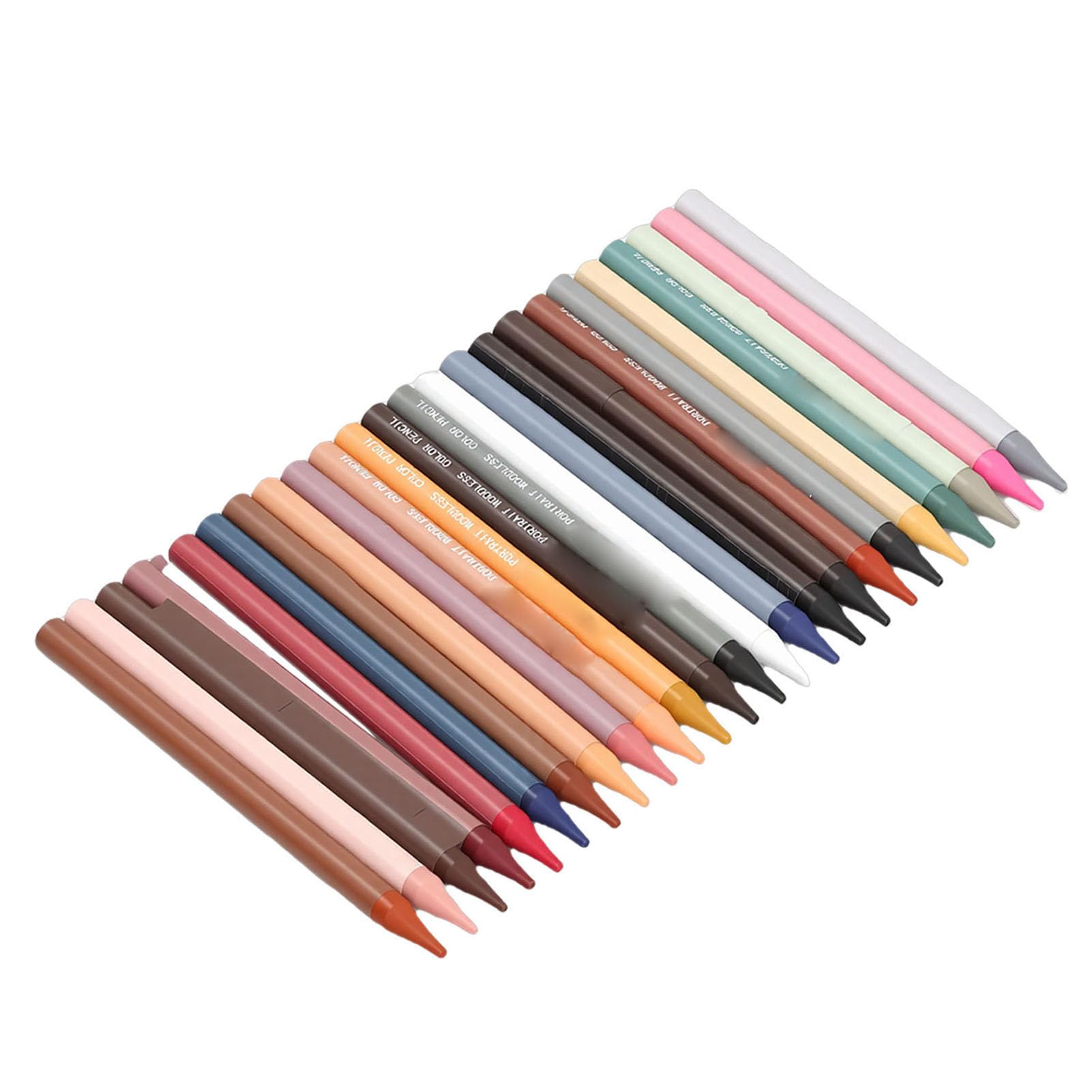 Set di 24 matite Colorate con pigmenti a Base di Olio, matite Colorate Senza Legno per disegnare mescolando Strati e Studenti Adulti
