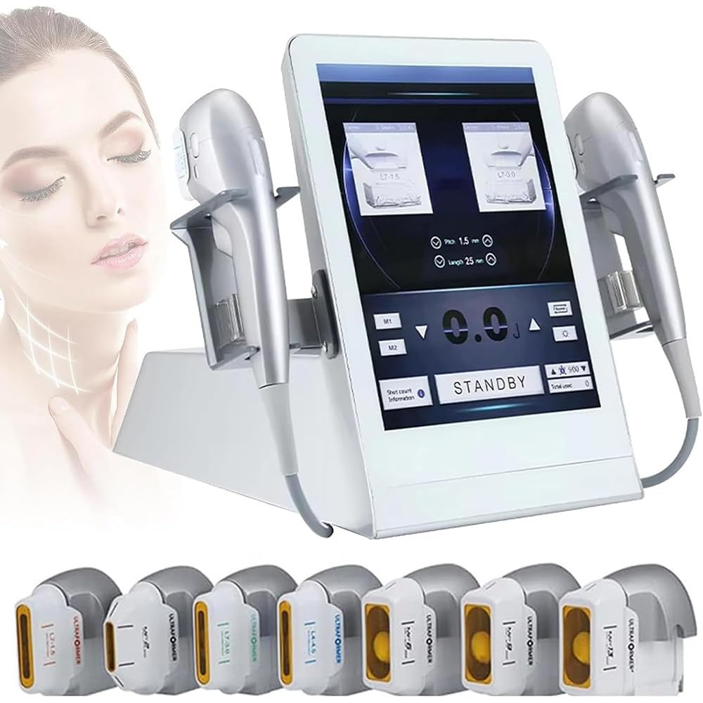 Máquina Adelgazamiento Corporal 7d Hifu con 7 Cartuchos para Reafirmar La Piel, Eliminar Grasa Corporal, Lifting Facial Profesional, Reafirmar La Piel, Aliviar El Dolor Y Adelgazar