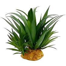 Reptile Artificial Plants Succulent Terrarium Decor Desert Rain Forests Plant Lizard Bearded Dragon Chameleon Gecko Snake Amphibian Habitat Hideout Tank Accessories Agave-Set