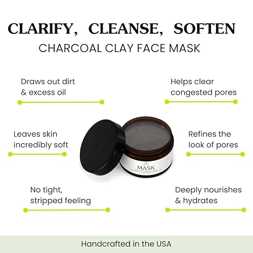 Miniatura 3 de Isabella's Clearly Máscara facial de carbón aclarante de limpieza profunda de poros + ácido hialurónico antienvejecimiento | Cuidado natural de la