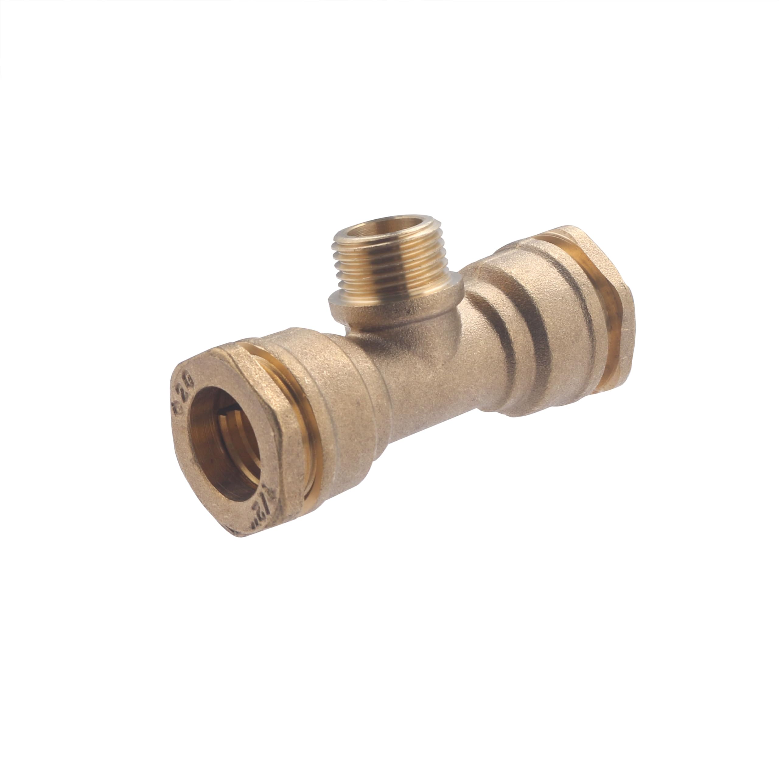 TE M à compression laiton D.20 pour tube en polyéthylène