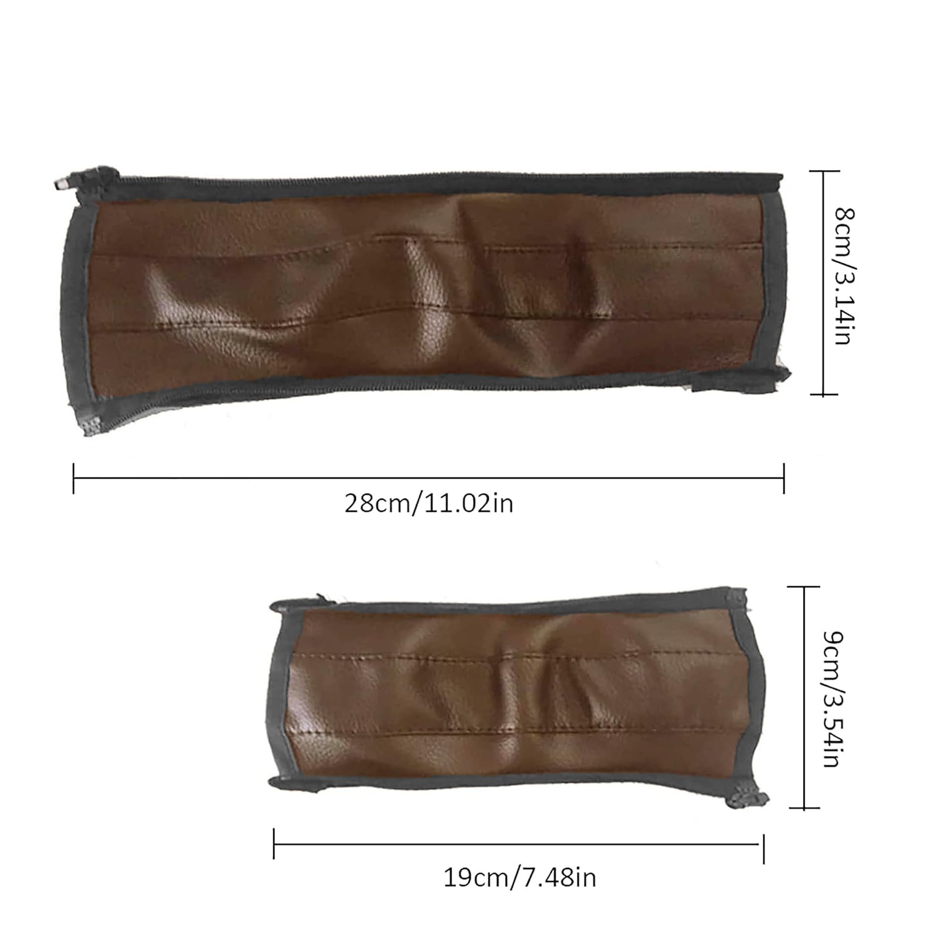 Set di 4 Coperture per Maniglie in Pelle PU Antipolvere, Accessori per Passeggino, Protezione per Maniglia Passeggino Adatto alla Maggior Parte dei Modelli di Passeggini