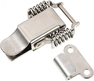 Toggle Latch 1pc Spring Lock Latch Catch Toggle Hasp Spring Loaded Hasp Catch Hasp Spring Loaded Latch Silver Cooler Box Sealed Box Stainless Steel Spring Hasp