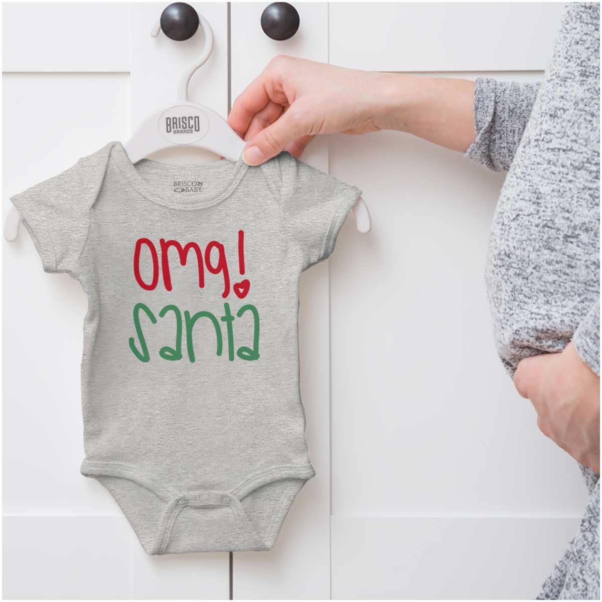 Brisco Brands Christmas Xmas OMG Santa Claus Baby Bodysuit Jumper Girls