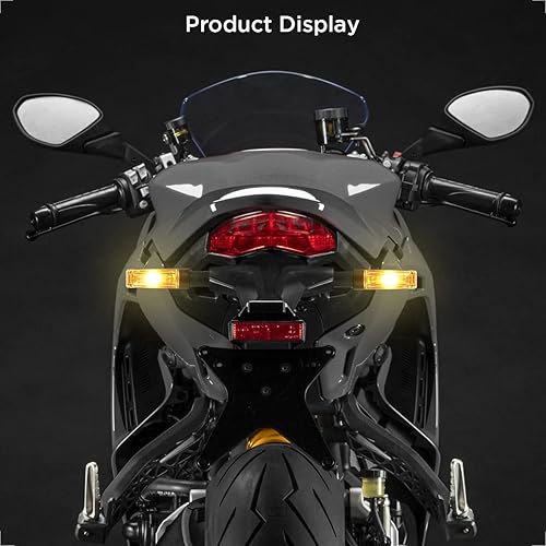 Miniatura 8 de evermotor Señales de giro LED universales para motocicleta, scooter delantero y trasero, carcasa de aluminio aprobada por E, con hermoso tratamiento