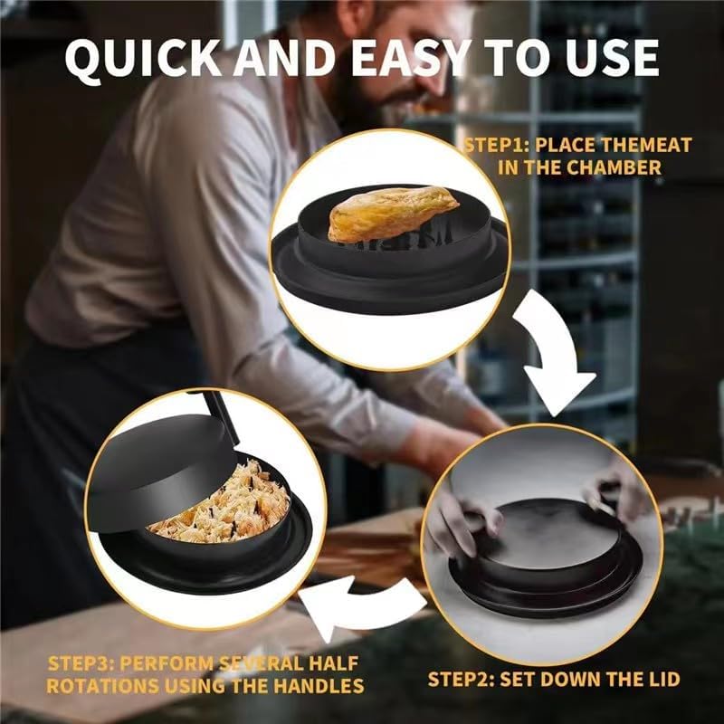 Miniatura 3 de Trituradora de pollo, trituradora de carne, herramienta de trituración de carne con asas y alfombrilla base antideslizante, trituradora de cerdo