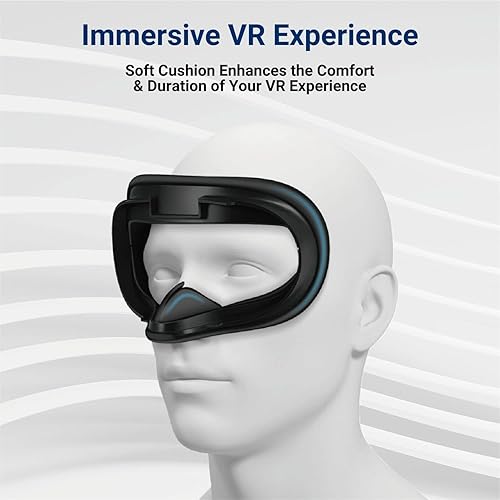 Miniatura 3 de TNP VR Face Cover and Eye Cover for Meta Oculus Quest 2 Face Cushion with Nose Light Blocker - Sweat Guard Silicone Cover for Oculus Quest 2 Face