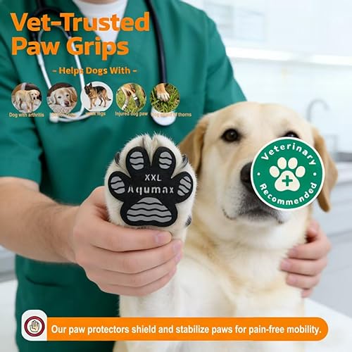 Miniatura 7 de Protector de patas de perro, almohadillas de tracción antideslizante, asistente de paseo para perros mayores, calcomanías de pie para suelos de