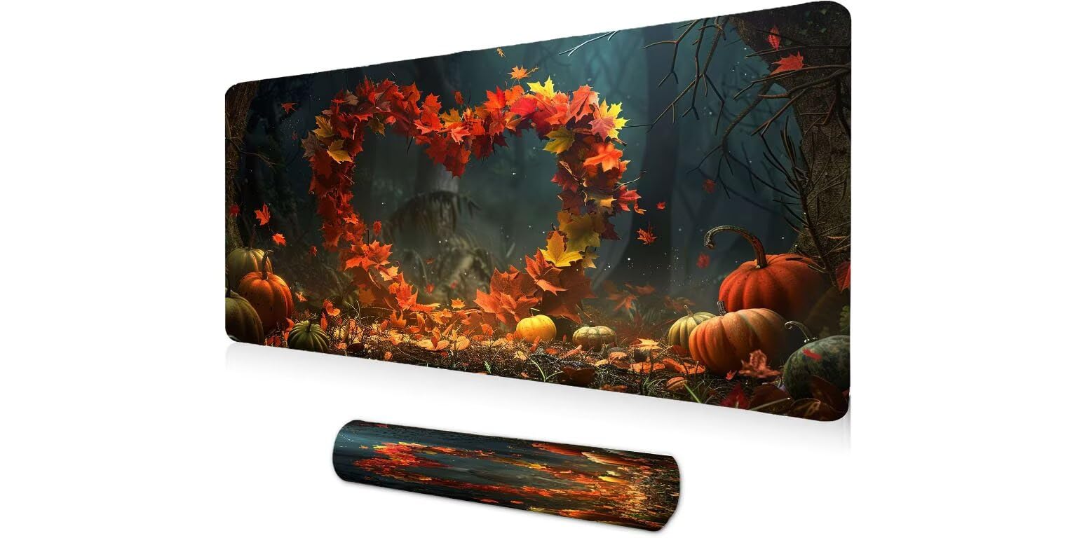 Tapis souris fleurs en forme de coeur, le cadeau de bureau idéal - 8