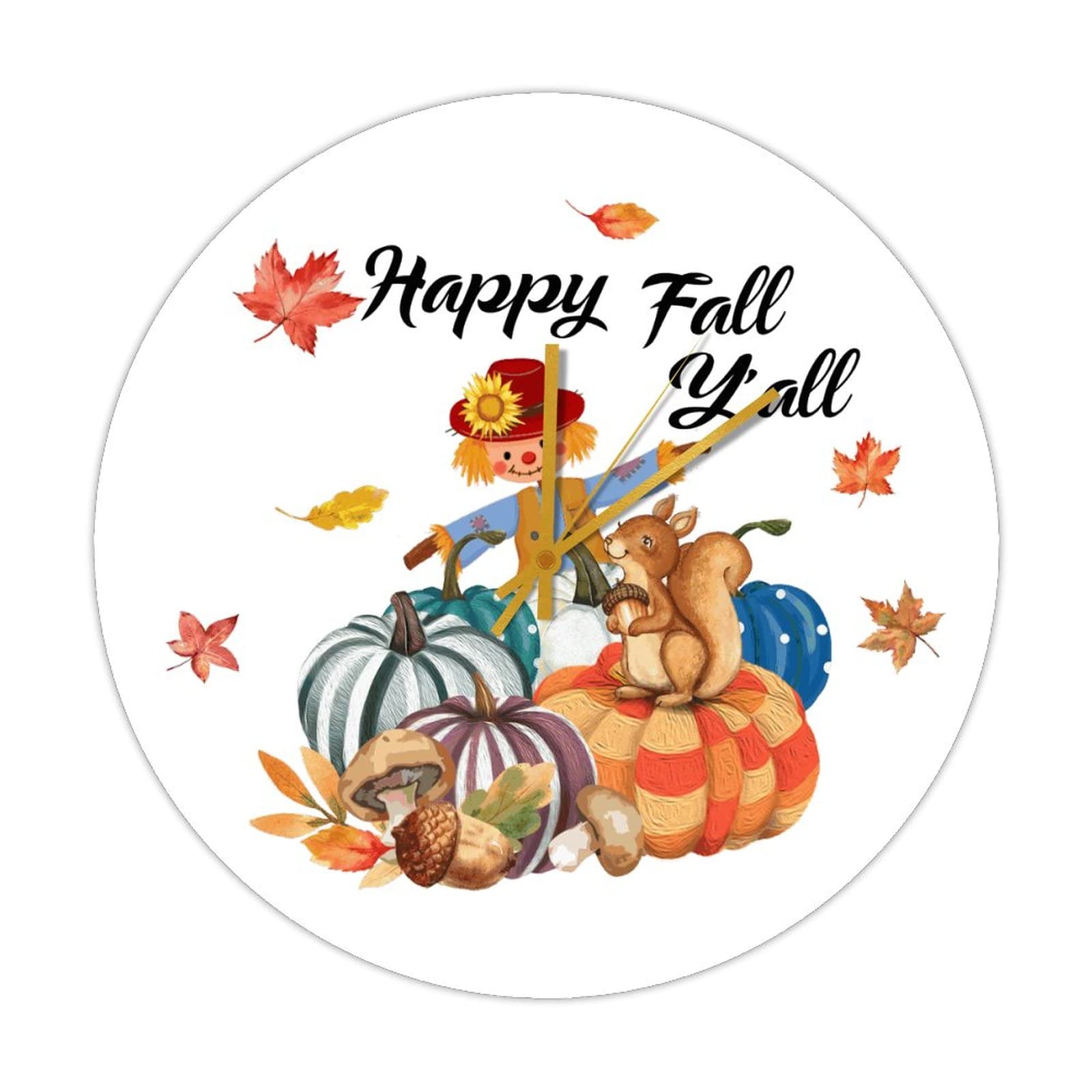 Horloge murale en bois Happy Fall pour sublimer votre décoration de cuisine style campagne