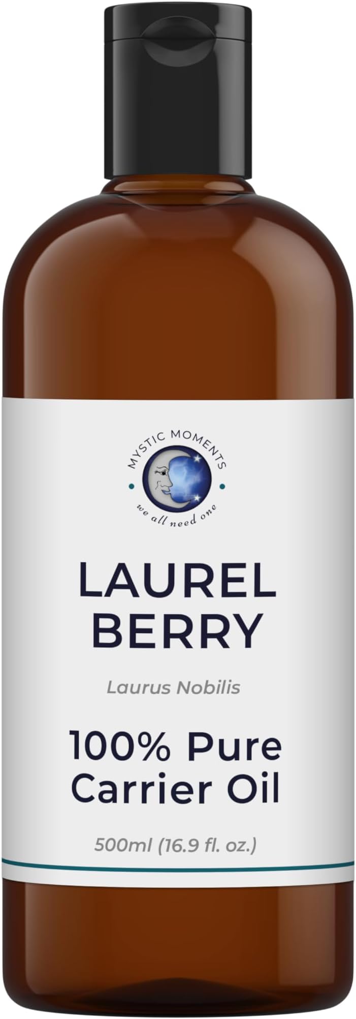 Mystic Moments| Laurel Berry Carrier Oil 500ml | Laurus nobilis | Nourishing Skin & Hair Conditioning Treatment | Rich Botanical Carrier for Massage, Aromatherapy & Soap Making