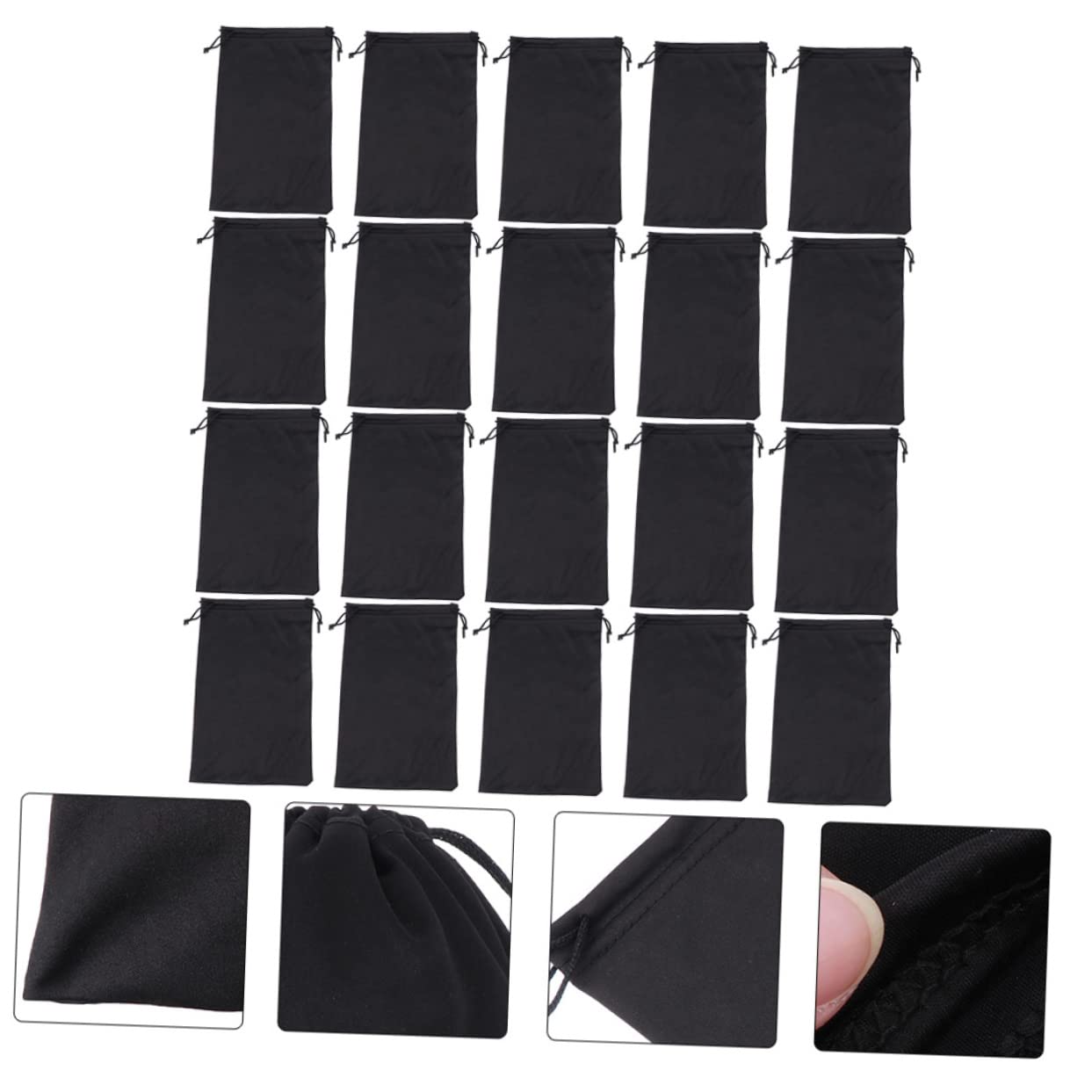 Kisangel Kordelzugtasche Für Sonnenbrillen Hartes Sonnenbrillenetui Schlankes Brillenetui Sonnenbrillenetui Herren Hartschalenetui Für Sonnenbrillen Flanell Black