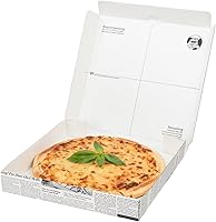 Vista 18 de Restaurantware Eco Pie - Cajas de pizza de 10.6 x 10.6 x 1.7 pulgadas, 50 cajas de entrega de pizza corrugada, reutilizables como platos, cajas