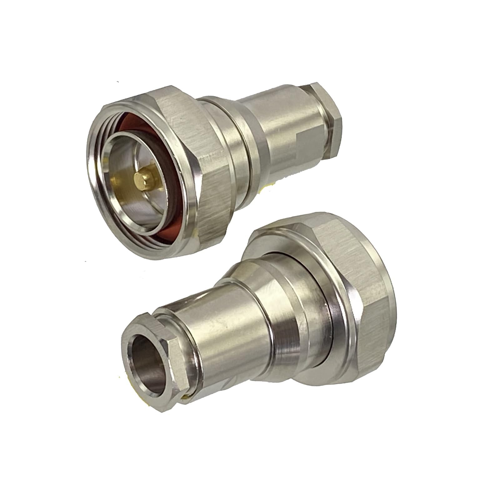 2 Stück 7/16 DIN L29 Stecker Klemme RG8 LMR400 RG213 RG214 Kabel RF Koaxial Messing 50 Ohm gerade