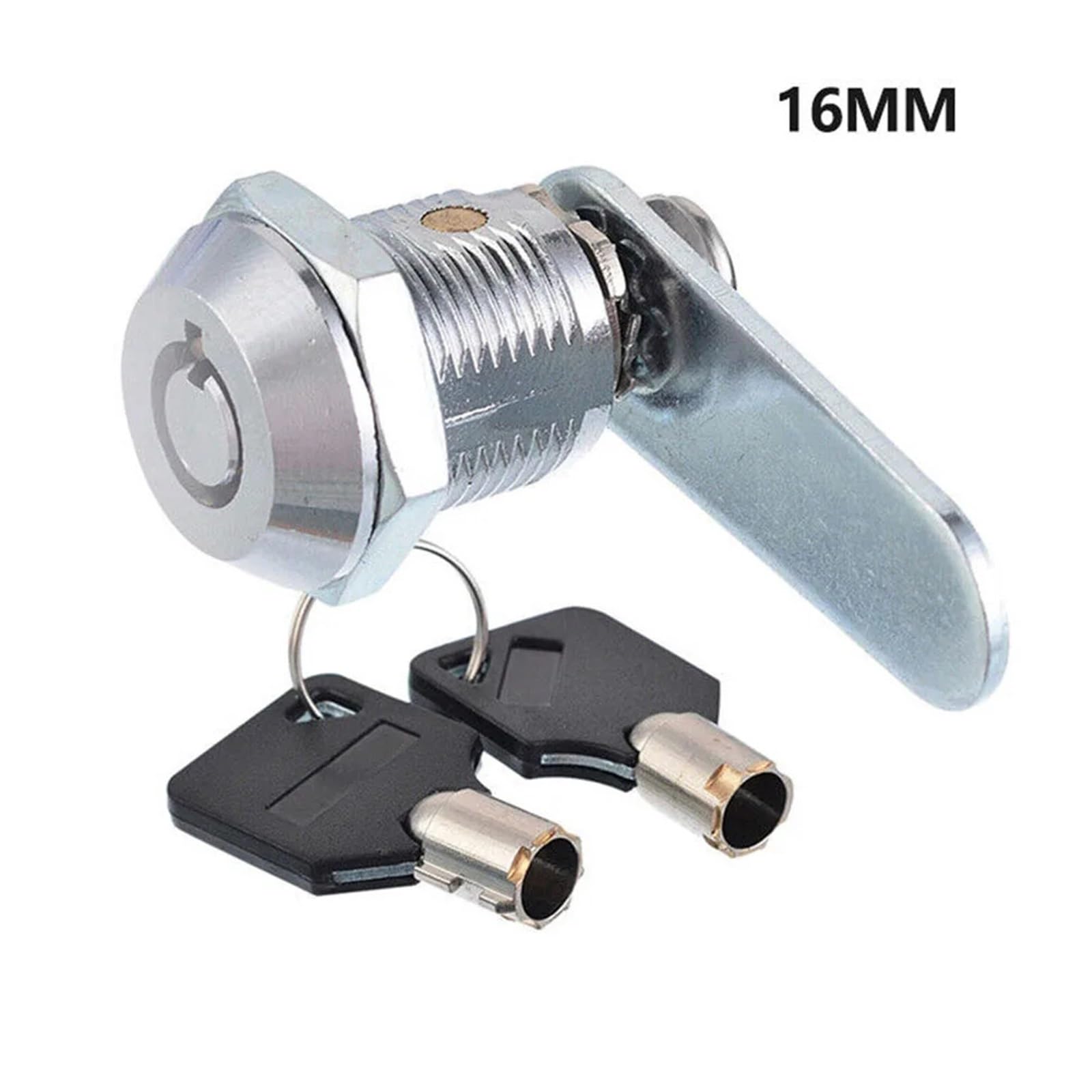 Serrure à cylindre pour porte, armoire, boîte aux lettres, tiroir, placard, boîte avec 2 clés 16/20/25/30 mm 1 pièce (16 mm)