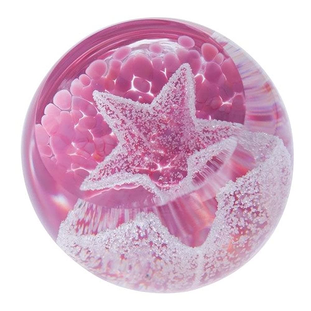 Caithness Glass U18111 Briefbeschwerer, Motiv Little Stars, Pink