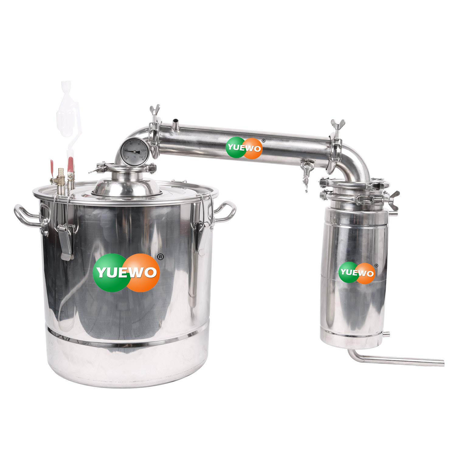 30 L/8Gallon Stainless Moonshine Still Wine Making Kits Household Alcohol Whisky Brandy Distiller Home Water Distilling Essential Oil Brew Sets