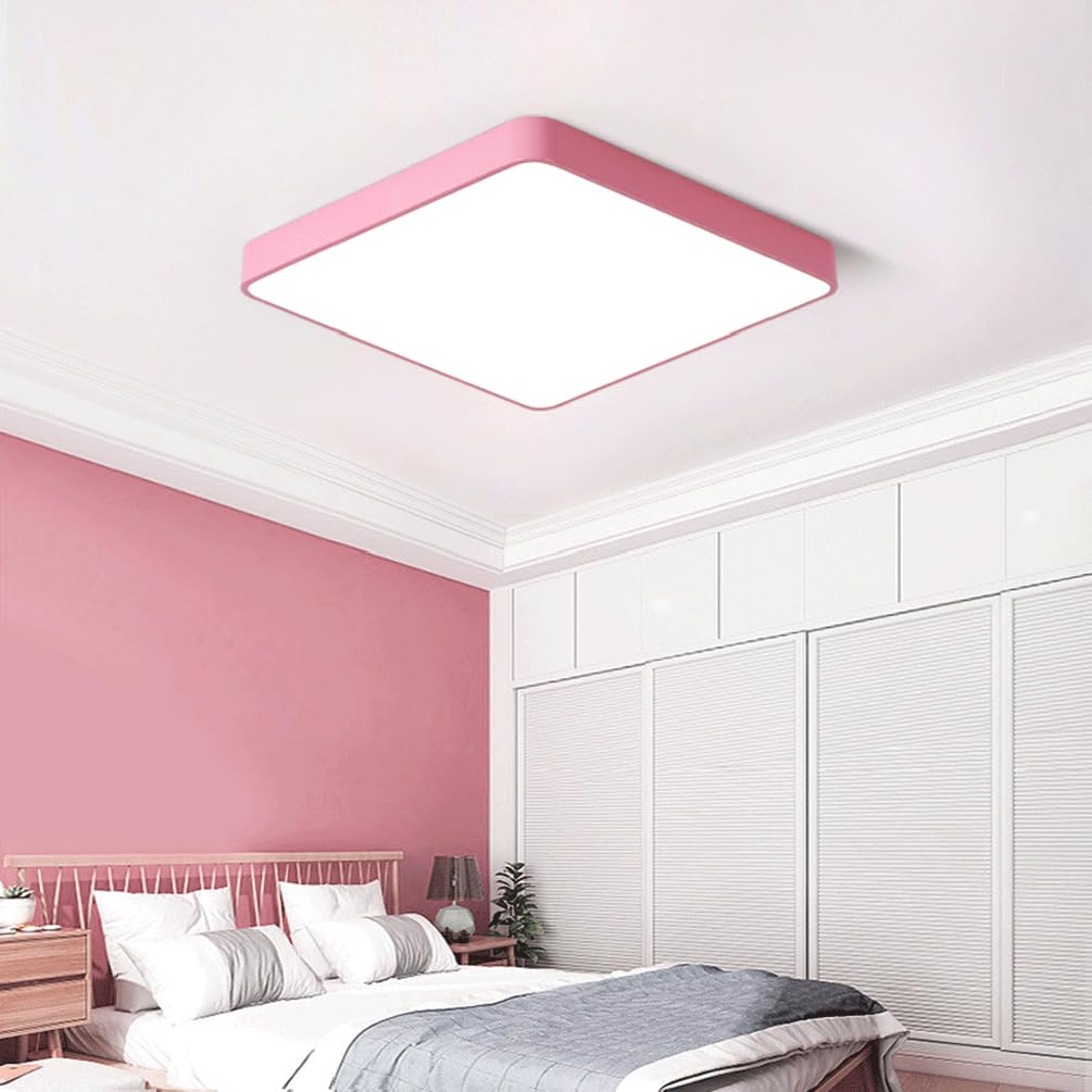 Plafon de Techo Moderna Paneles Decorativos Cuadrados de Luz Creativa para Techo 3 Luces de Techo Regulables Y Coloridas para Cocina Pasillo Lavandería Hueco de Escalera Y Sótano