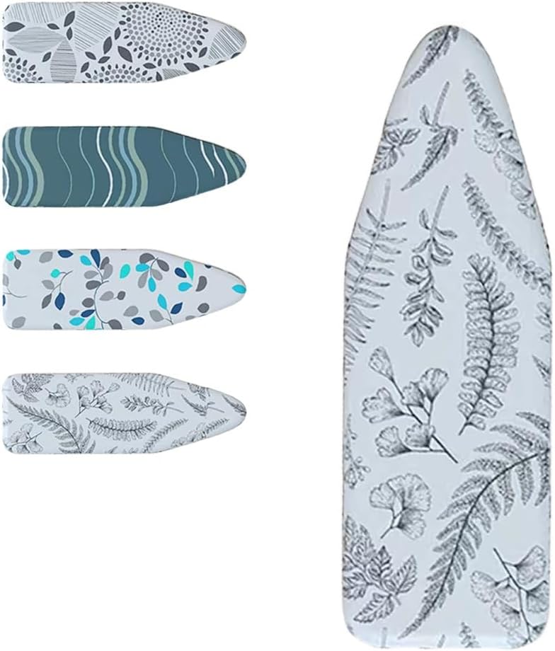 Iron Board Replacement Cover Adjustable Ironing Board Cover, Ironing Board Cover and Pad with Padding 36x12 39x13in 43x13 48x15in(Leaves,48x15in(120x40cm))