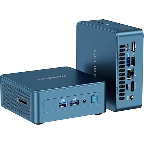 High Speed GEEKOM IT13 Mini PC 2026 with 13th Gen Intel i5-13600H |16GB RAM | 1TB SSD | Windows 11 Pro | 2 X USB4.0(40Gbps) | Quad Display| WiFi 6E |SD Slot | Intel NUC13 Replacement Desktop Computers