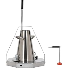 Concrete Slump Cone Test Kit, 12'' x 8'' Standard Size Industrial Heavy-duty Steel Slump Cone with Tamping Rod, Ruler And Hexagonal Base Plate for Concrete Workability Testing