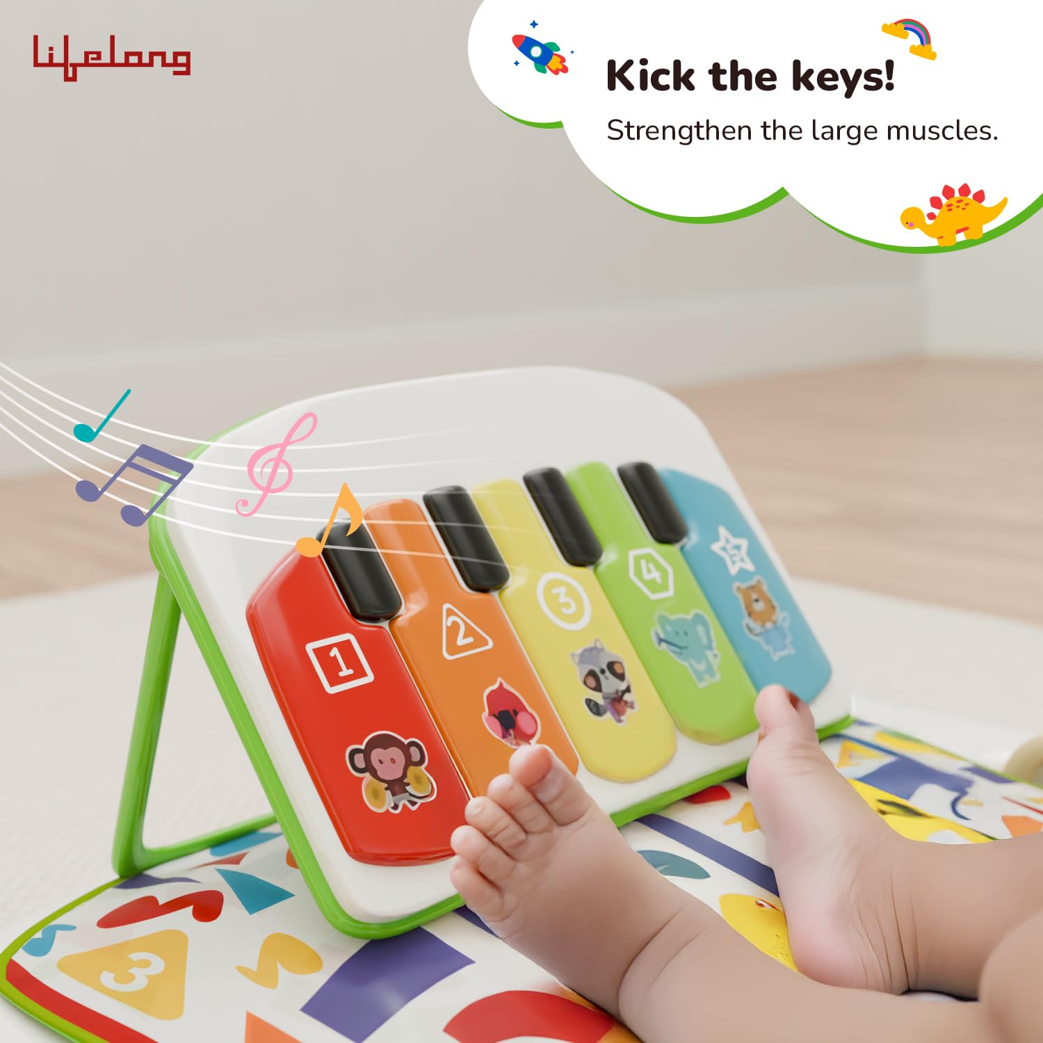 Lifelong Cuppy Sit-Me-Up Baby Seat with Detachable Piano | Foldable & Baby Sit Up Training Seat | 3-6 Months with Feeding Tray | Foldable Design for Easy Storage, Soft & Comfortable Seat with Safety 5 61ScdssL4gL. SL1500