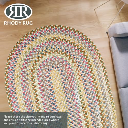 Tapete Ovalado Rhody Rug Champagne 8'x5' Trenzado miniatura 6