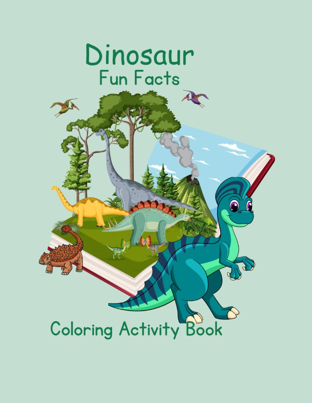 Dinosaur Fun Facts Coloring Activity Book