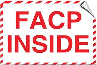 Facp Inside Hazard Fire Label Decal Sticker 7 Inches X 5 Inches